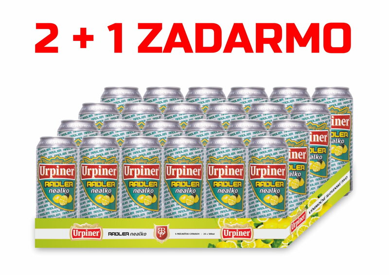 AKCIA 2+1 ZADARMO Urpiner Radler Nealko AKCIA 2+1 ZADARMO Urpiner Radler Nealko